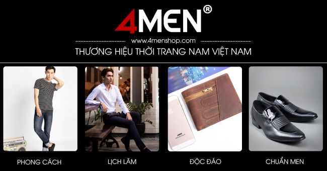 Giày dép, quần áo, phụ kiện, của 4Menshop tất cả đều góp phần tạo nên vẻ ngoài thời trang và hiện đại | Nguồn: 4MenShop