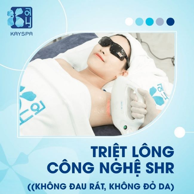 Kay Spa là spa triệt lông uy tín TPHCM sử dụng công nghệ Laser SHR để hỗ trợ đạt được hiệu quả đáng kinh ngạc | Nguồn: Kay Spa