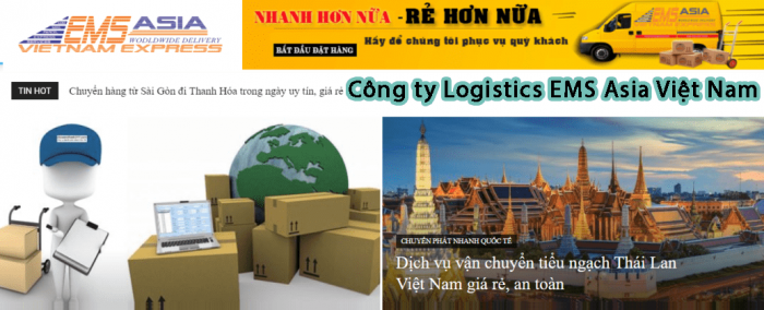 Các công ty Logictics lớn ở TPHCM - EMS ASIA Việt Nam Express - hình ảnh từ website emsvietnam.net