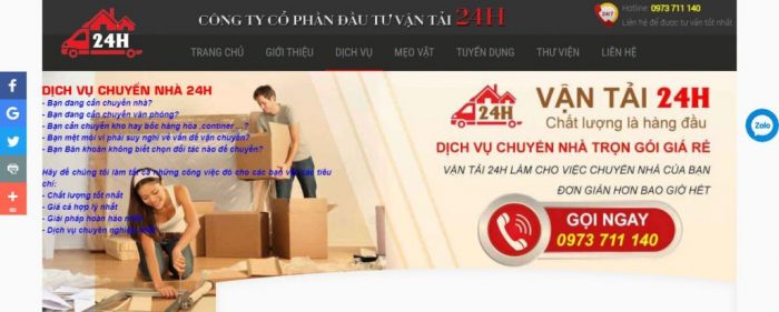 Vận tải 24H - Dịch vụ chuyển nhà Thủ Đức - nguồn: công ty Đầu tu Vận tải 24h