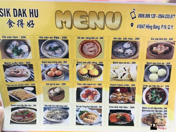 Sik Dak Hu - Quán ăn dimsum quận 5 - nguồn: internet