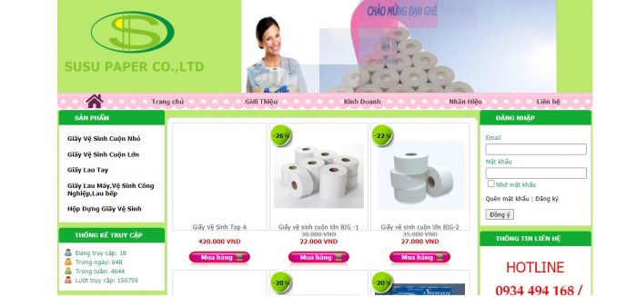 Xưởng sản xuất giấy vệ sinh SUSU