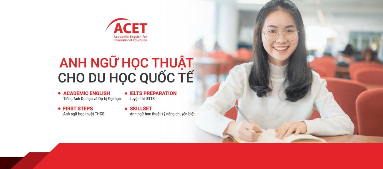 Anh ngữ học thuật du học ACET