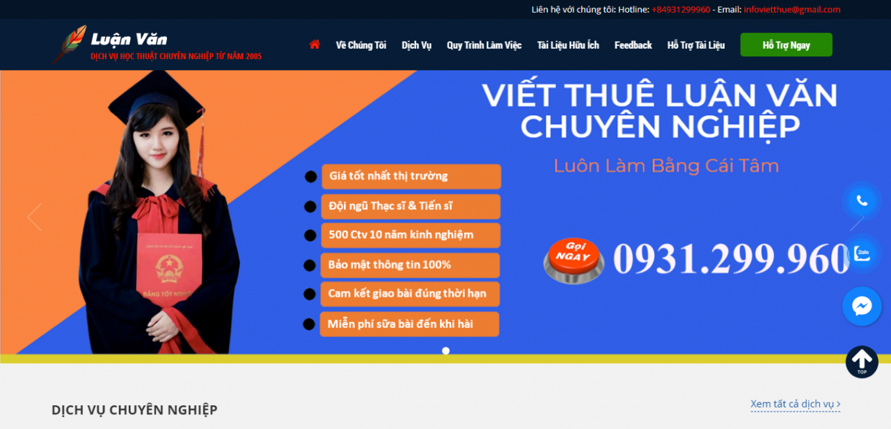 Website dịch vụ viết thuê luận văn - Viết Thuê