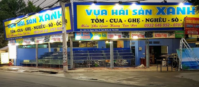 Vựa hải sản Xanh là một trong những vựa hải sản Thủ Đức được đánh giá cao về chất lượng và giá cả | Nguồn: Vựa hải sản Xanh