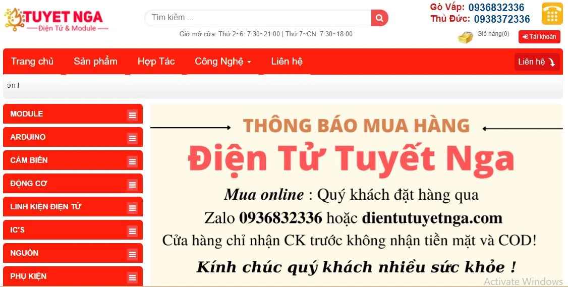 Cửa hàng bán đồ điện tử TPHCM - Tuyết Nga | Nguồn: Tuyết Nga