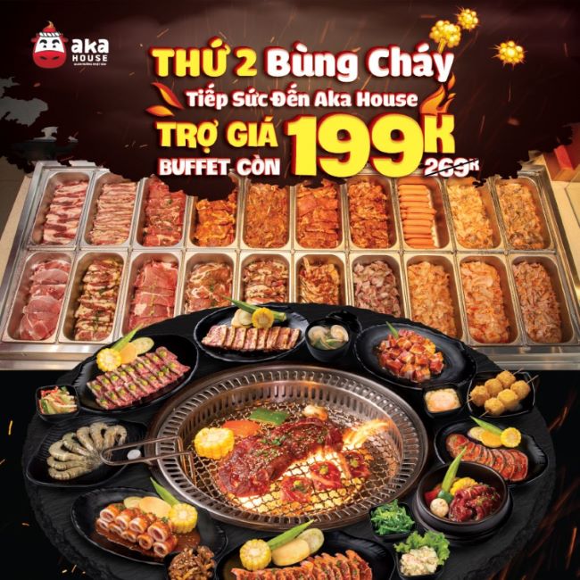 Tiệc buffet lẩu Nhật Bản tại Aka House là một điểm không thể bỏ qua, với nhiều món ăn ngon và chất lượng cao | Nguồn: Aka House 